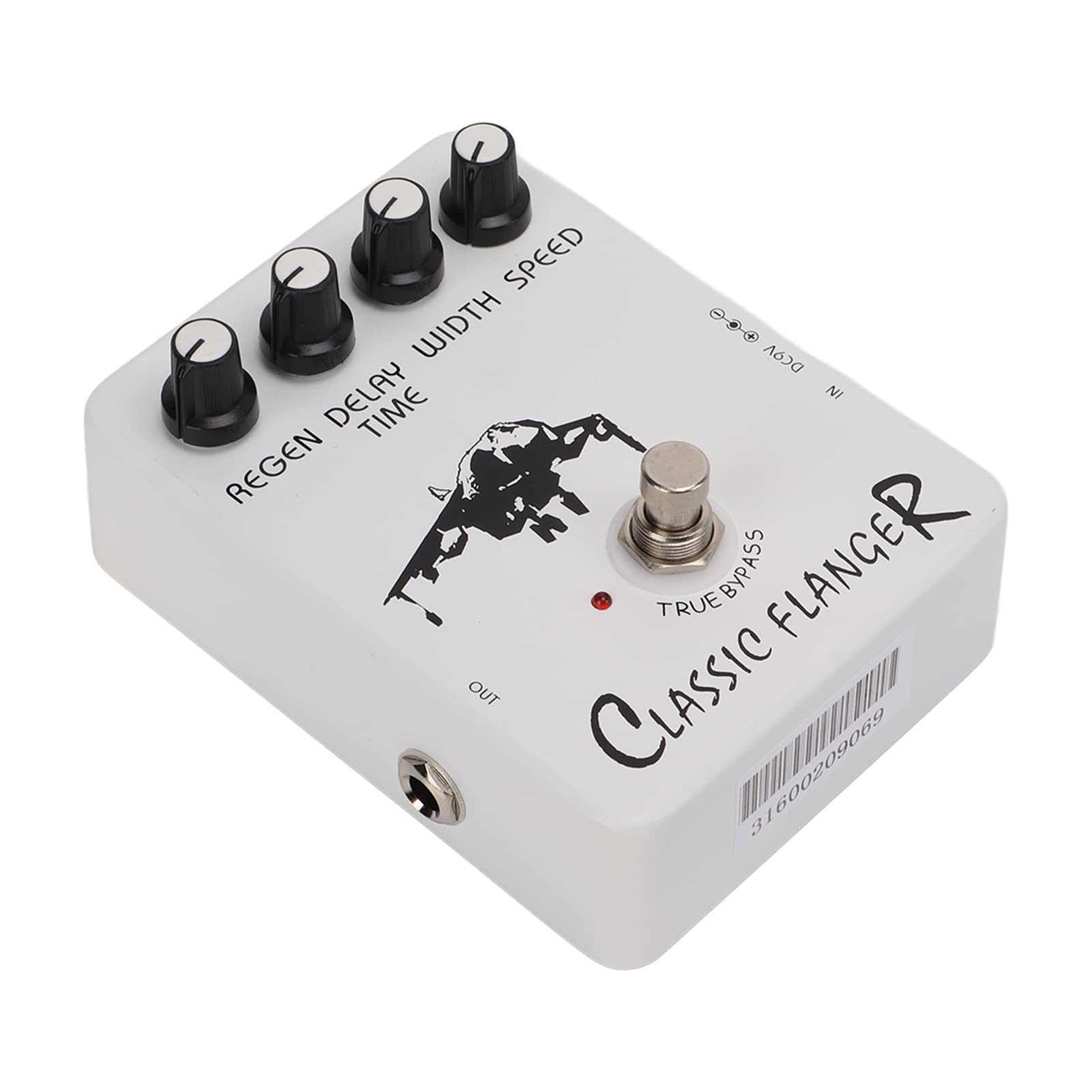 Generic Metaliczny pedał Efektów Gitarowych Flanger do Szybkiego, Drżącego Vibrato Electric True Bypass JF-07, Doskonałe Brzmienie, do Akcesoriów Gitarowych