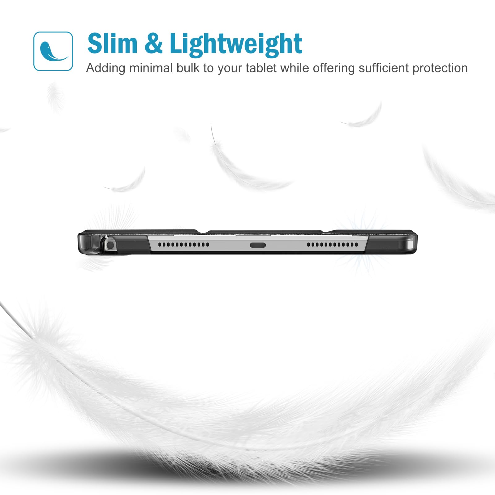 ProCase Cover per Lenovo Idea Tab 11 Pollice 2025/K11 Gen 2 2025, Custodia Copertura Intelligente con Supporto Sottile -Nero