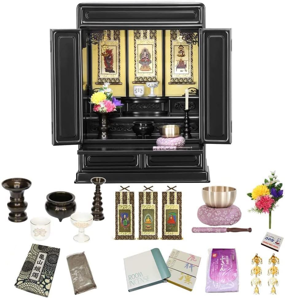 唐木仏壇 「新・あやめ 18号」 黒檀 仏具一式セット付き 禅宗 楽天市場