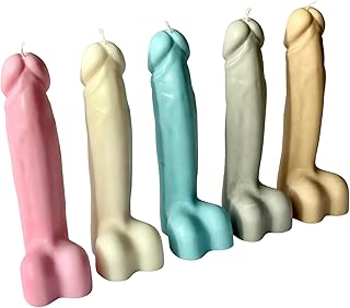 Penis Soy Candle, Phallus Shaped Soy Scented Candle, Big Dick Candle, Woman on Penis Candle (White, UNSCENTED)