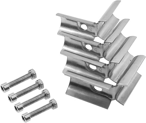 Miniatura 4 de Conectores de tubería de riel final,ULIFESTAR 201 Abrazaderas de tubo de acero inoxidable,Abrazaderas de extremo de metal,Clip de montaje de tubería