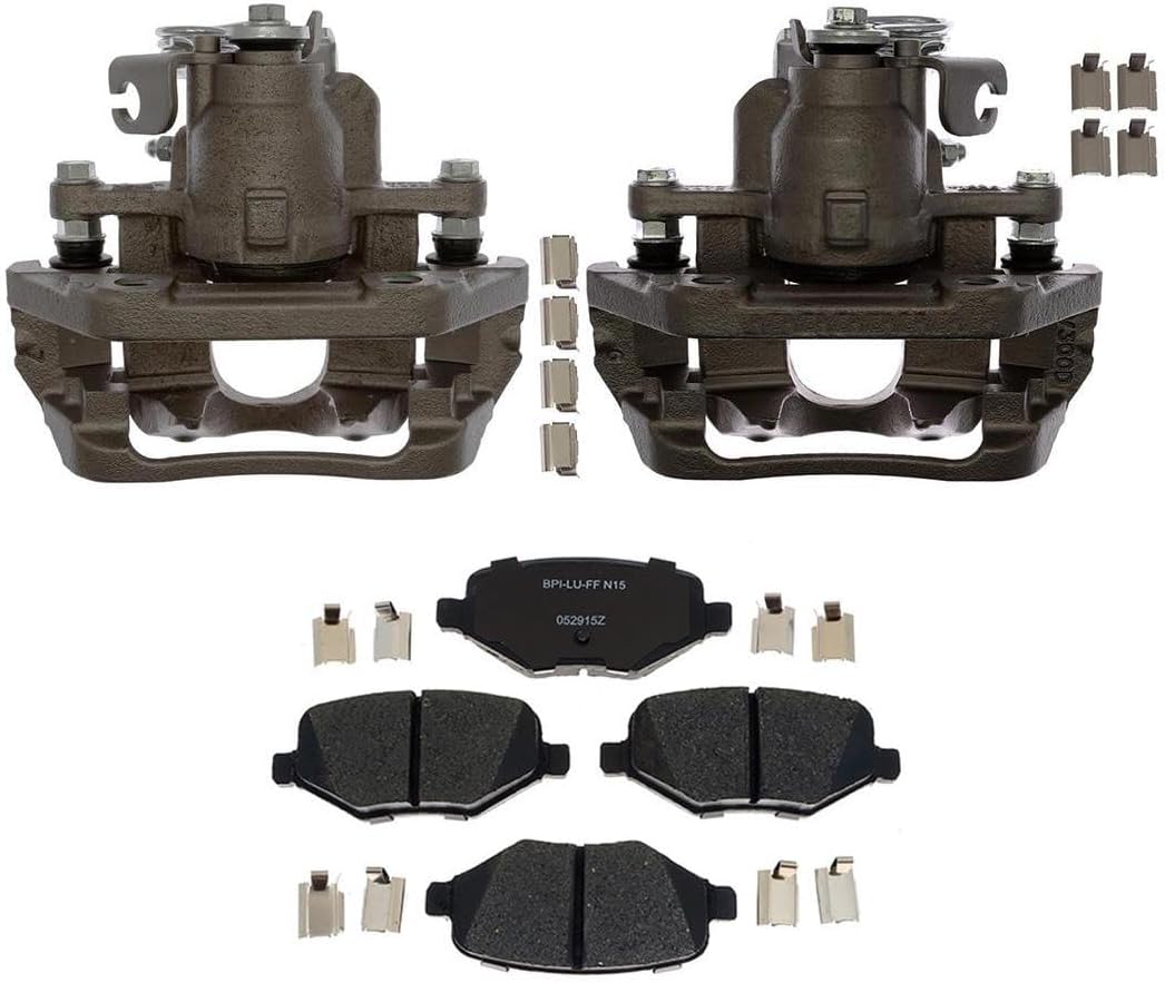 4Pcs Rear Automotive Replacement Brake Calipers with Pads for Explorer 2011-2018 for Flex 2010-2012 for Taurus 2013-2018 for Lincoln MKT 2010-2013