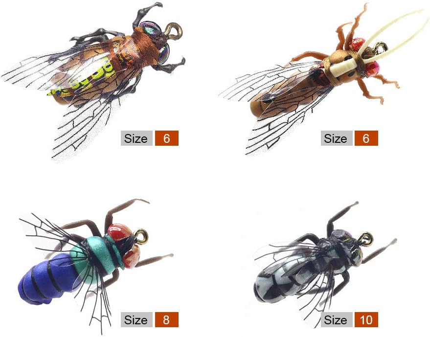 YZD Fly Fishing Flies Collection Premium Realstic Trout Flies Dry Fly Assortment Flyfishing Flys Lures Kits…