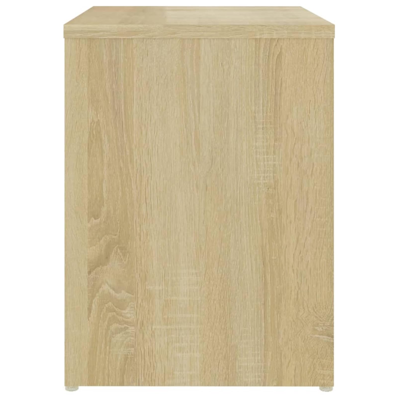 Nachttische 2 STK. Sonoma-Eiche 40x30x40 cm Holzwerkstoff | Stabile Holzwerkstoff-Konstruktion, praktisches Regalfach, leicht zu reinigen mit feuchtem Tuch