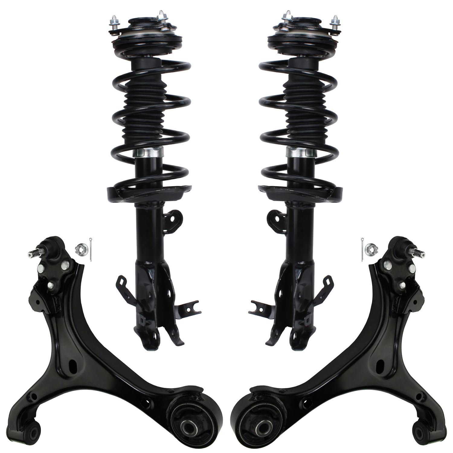 Detroit Axle - 1.8L Front Struts Control Arms for 2013-2015 Honda Civic