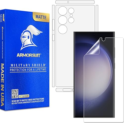 ArmorSuit MilitaryShield - Paquete de 2+2 protectores de pantalla mate antirreflejos y protector de pantalla mate diseñado para Samsung Galaxy S23