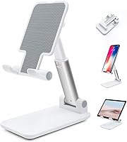Vista 1 de Soporte ajustable para teléfono celular, soporte plegable para teléfono y tableta, soporte para escritorio, altura en ángulo, ajustable, compatible