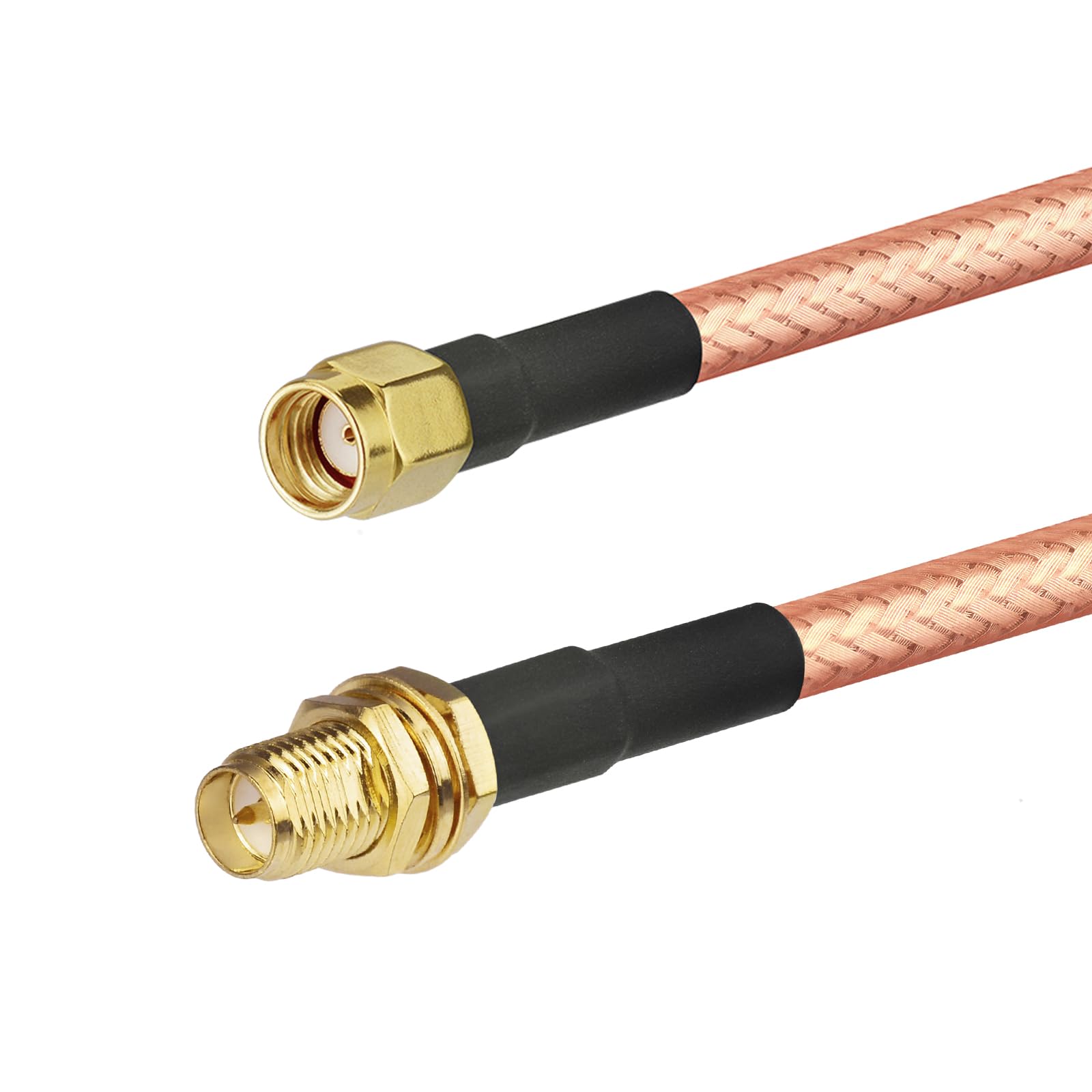 Bingfu Câble coaxial RP-SMA femelle vers RP-SMA mâle RG400 pour routeur WiFi, caméra IP, adaptateur de carte réseau sans fil Mini PCI Express PCIE 3 m