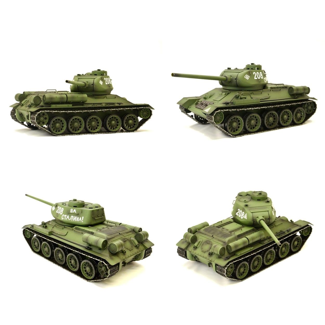 ES-TOYS Zdalnie sterowany czołg rosyjski T-34/85 1:16 Heng Long - dym i dźwięk + stalowa przekładnia i 2,4 GHz - V7.0