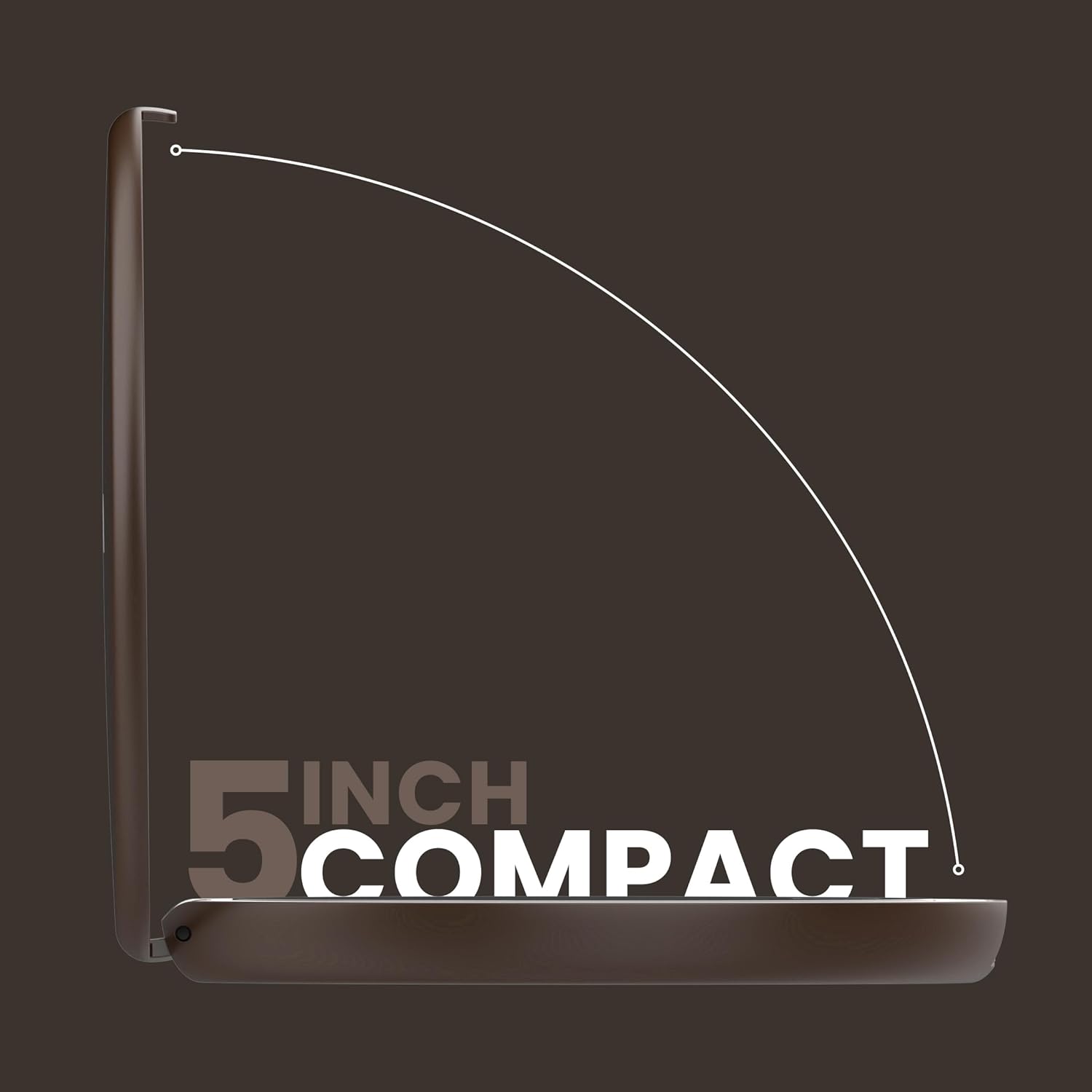 LUNA London Compact Travel Mirror | Travel Makeup Mirror with Light | LED Lighted Vanity Mirror with 3 Light Modes | 7X Magnification Folding Portable & Rechargeable (Espresso Brown)