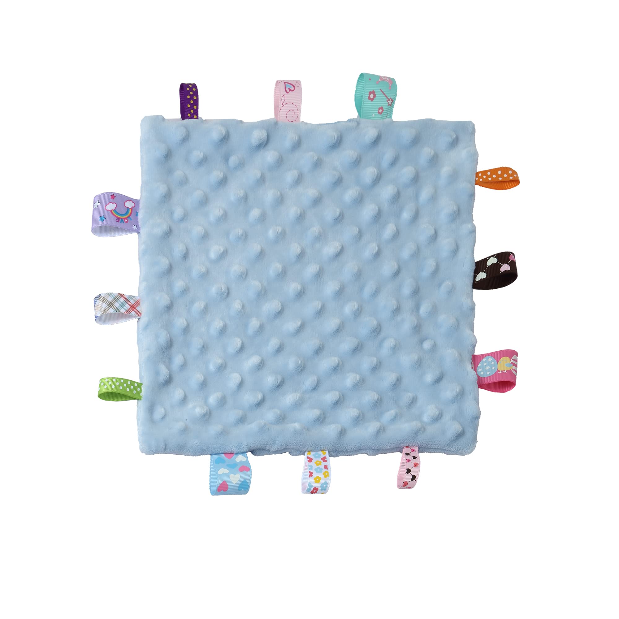 Baby Tag Blanket - Soft Sensory Security Blanket With Multiple Tags (55x45cm)