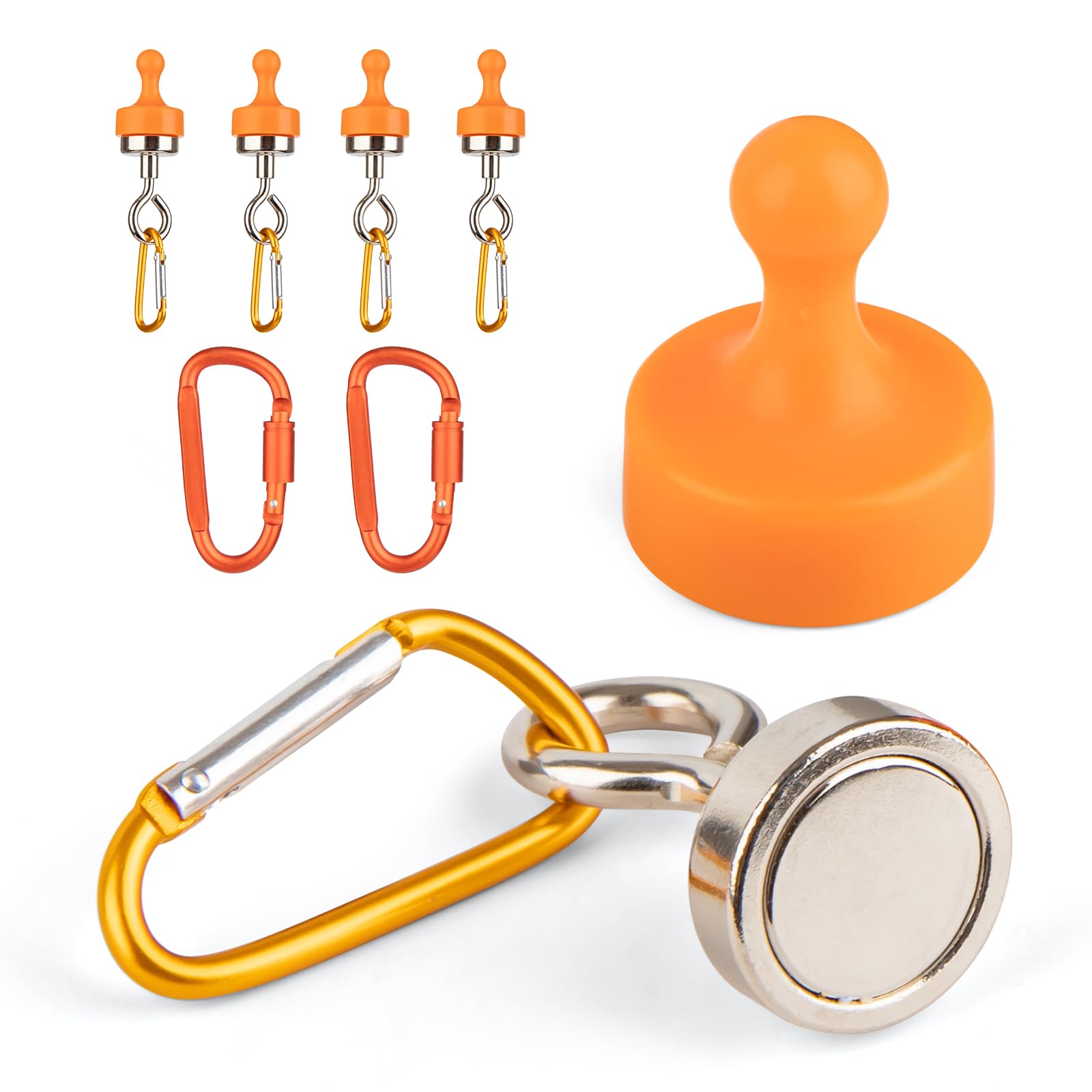 Ganchos magnéticos fuertes (naranja)