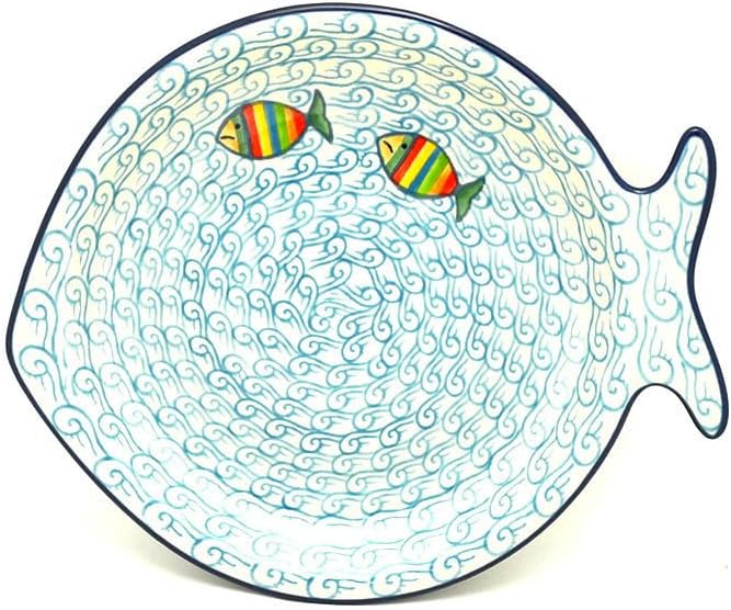 Polish Pottery Fish Plate - Rainbow Fish