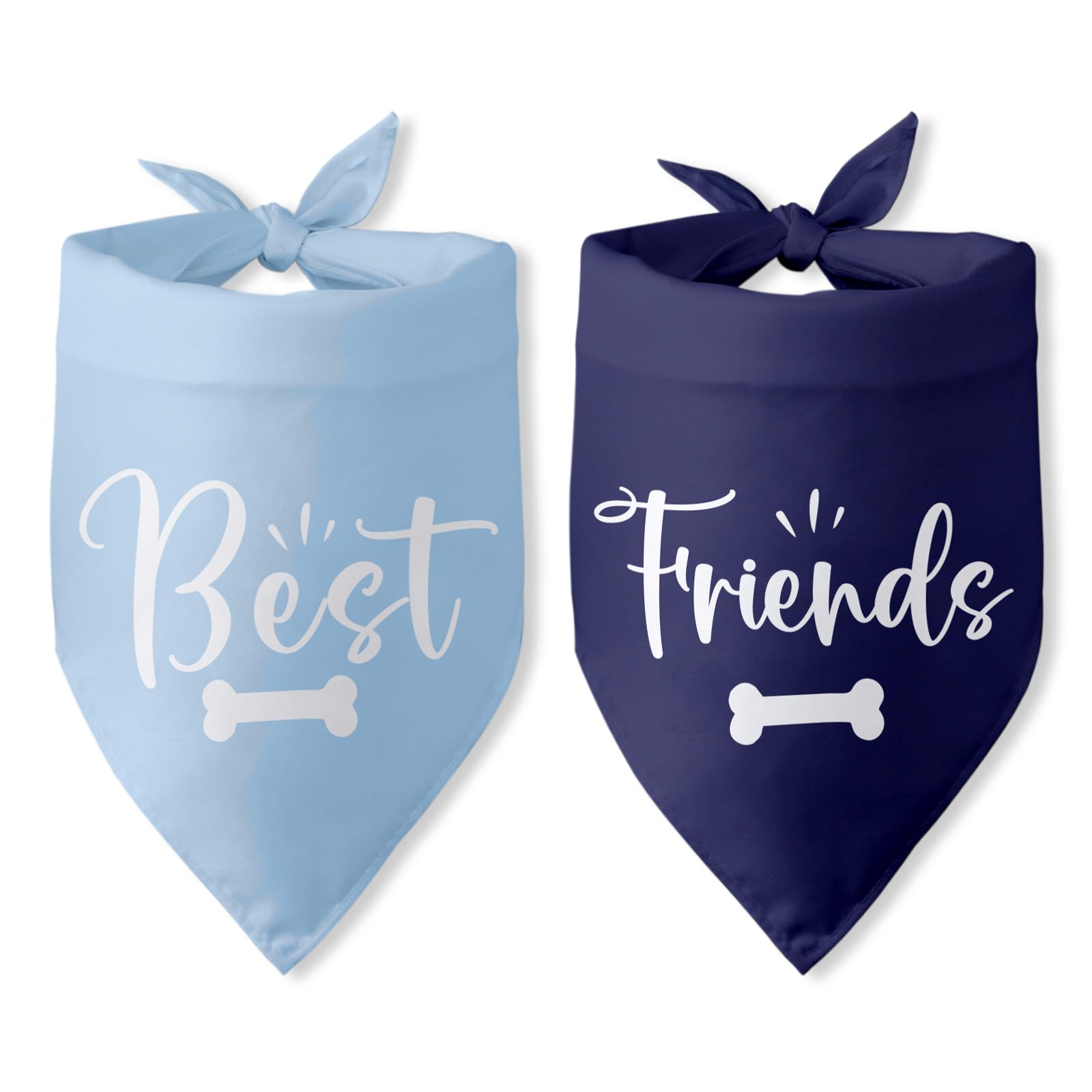 Best Friends Dog Bandana Friendship Gift Pet Dog Triangle Scarf for Boy Girl Funny Birthday Decorations Photo Props for Large Medium Small Dogs 2
