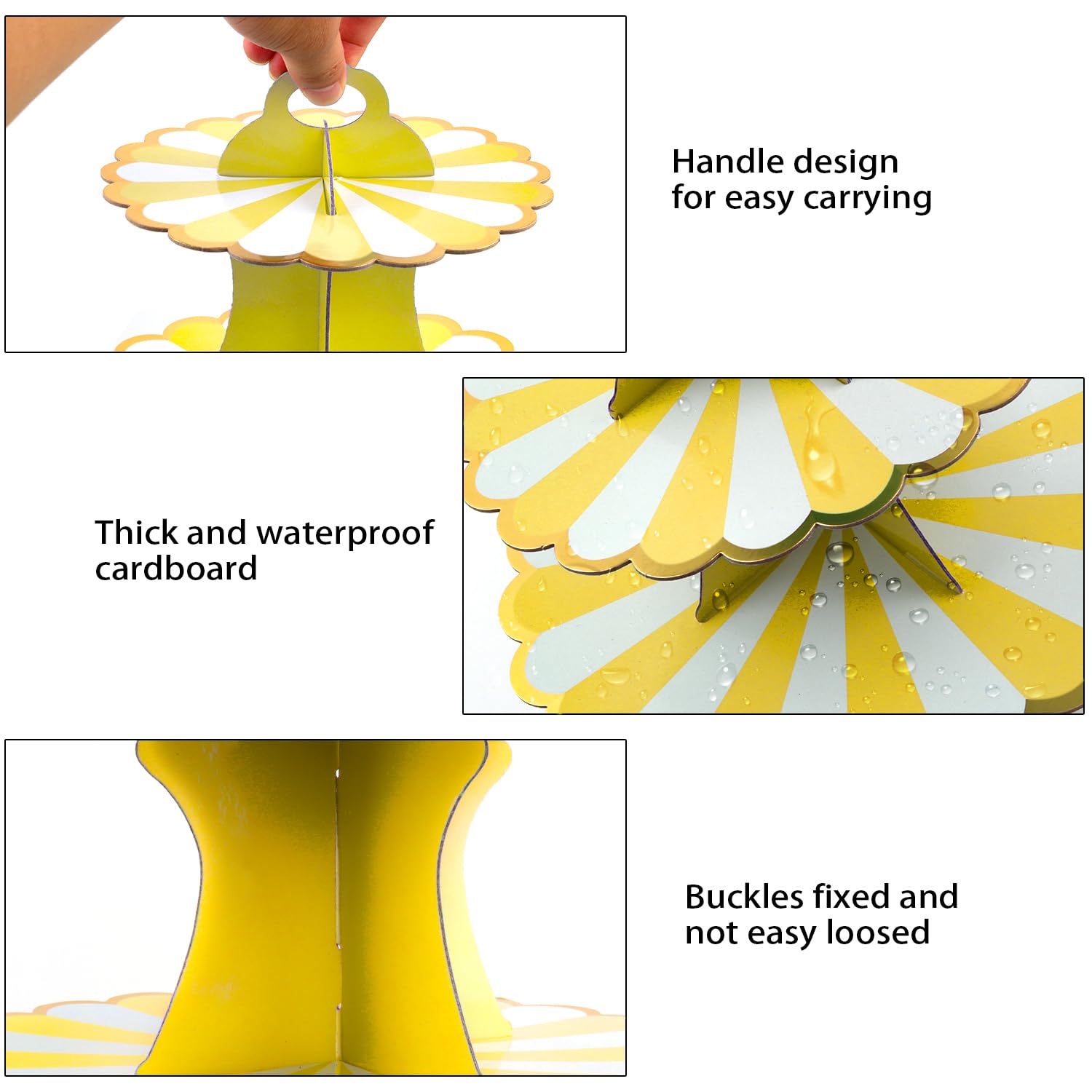 Tosnail Lot De 2 Présentoirs à Cupcakes En Porcelaine En Céramique Avec