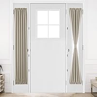 Vista 42 de Cortinas Dwcn para puerta, con bolsillo para barra Blanco grisáceo