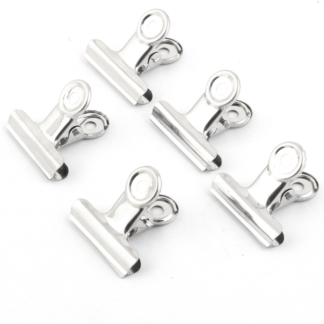 GenericMetal School Home Office File Paper Photo Ticket Manager Binder Clip 5pcs Silver Tone