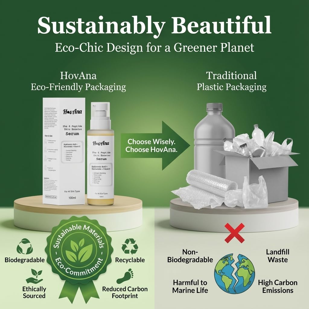 Peptide Face Serum with Niacinamide & Hyaluronic Acid, Hydrating Lightweight Daily Facial Serum for Smooth, Firm-Looking & Healthy-Looking Skin, 100ml - Image 7