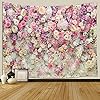 JAWO Floral Wall Tapestry for Girls, Colorful Pink Yellow Rose Flower Tapestry Wall Hanging for Bedroom, Romantic Spring… 61DSWJmBSvL. SS100