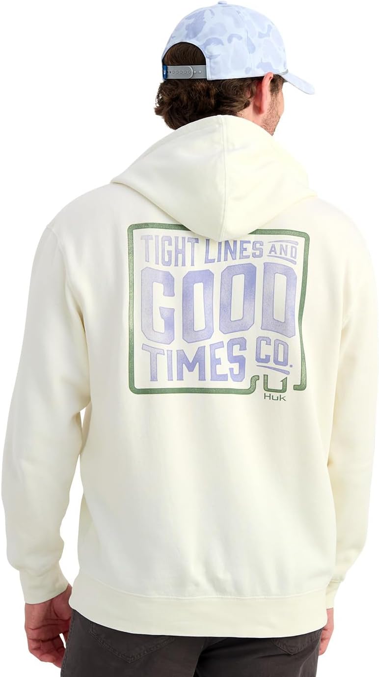 HUK mens Cotton Fleece Hoodie, Soft, Warm, Comfortable Hooded Sweatshirt Pullover for Men