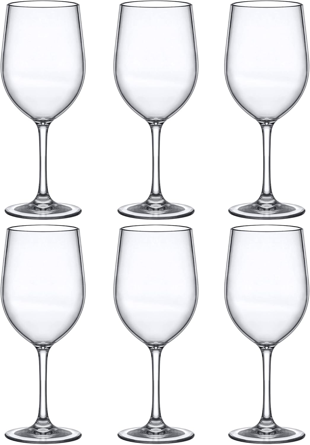 Amazing Abby - Clara - 12-Ounce Unbreakable Tritan Wine Glasses (Set of 6), Plastic Wine Glasses, Reusable, BPA-Free, Dishwasher-Safe, Perfect for Poolside, Outdoors, Camping, Picnic, and More - Image 4