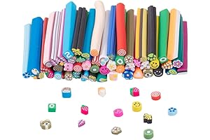 NBEADS Polymer Clay Cane Slices for Nail Art