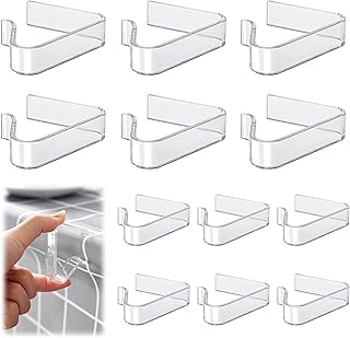 Esteopt Plastic Table Cloth Clips, 12PCS Transparent Picnic Tablecloth Clips, Picnic Tablecloth Clamps, Table Cloth Fixing Table Cloth Holder Clips for Indoor Outdoor(2 Sizes)