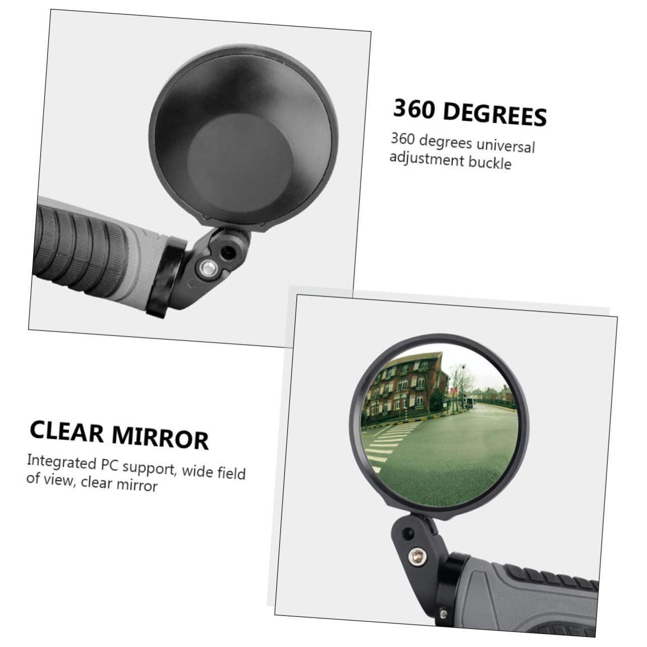Toddmomy 2 Set Specchietto Retrovisore Per Regolabile Specchietti Manubrio Ovali Riflettenti Per Monopattini Installazione Facile E Compatibile Con Manubri 2 Pezzi * 2