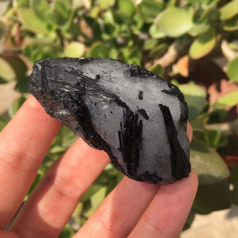 Amazon.co.jp: 天然水晶の原石 クォーツ原石入り天然ブラック