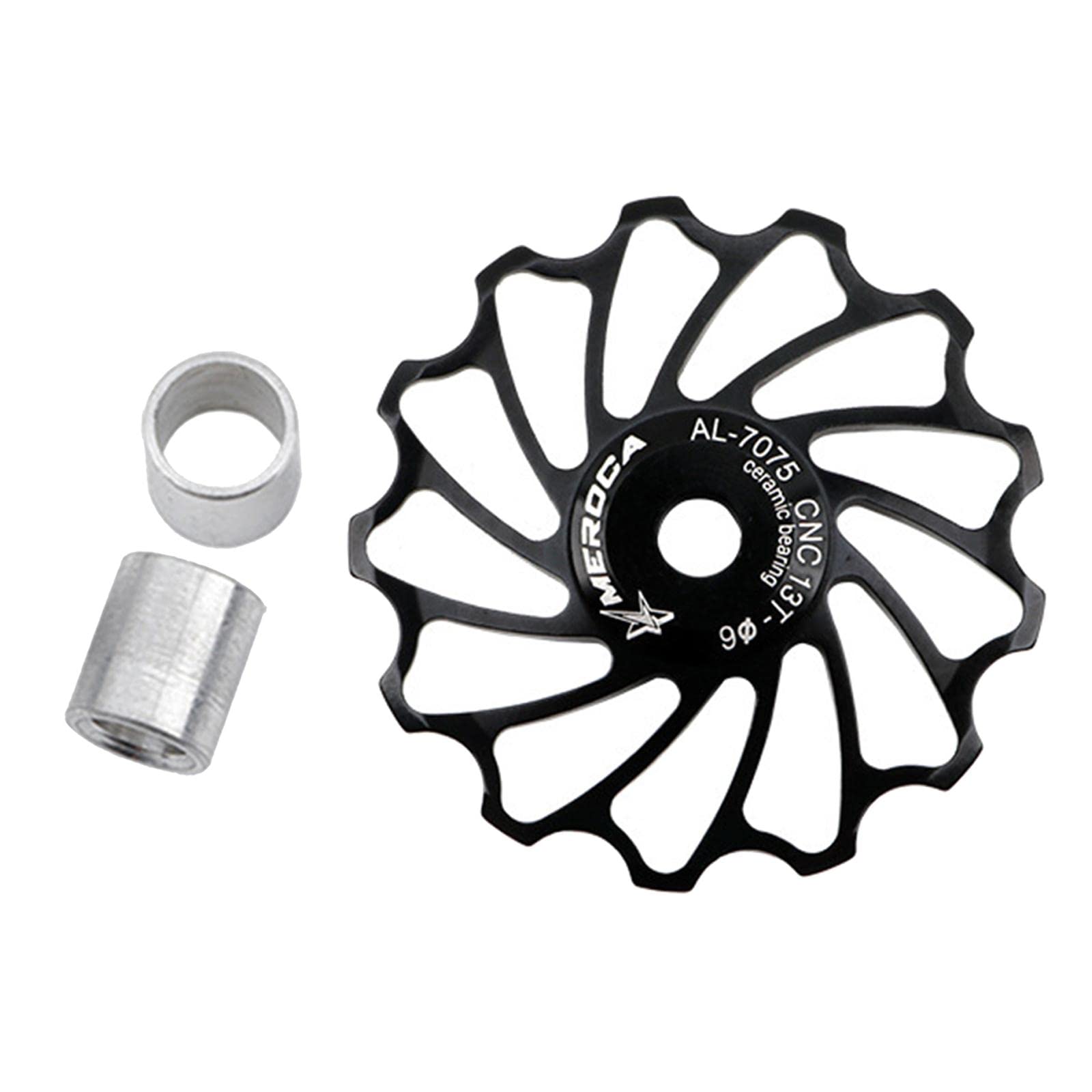 Road Bike Ceramic Pulley Rear Derailleur 11T/13T Guide Bearing Jockey Wheel 13T Black-image-28
