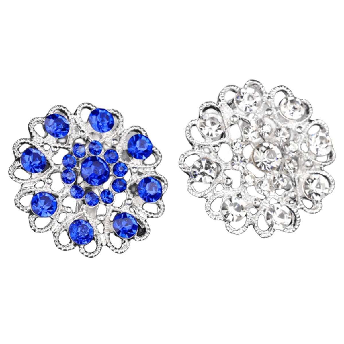 FAIRYGATE Brooch Pins Retro Crystal Rhinestone Brooches for Shirt Collar Decoration, B20 - 4