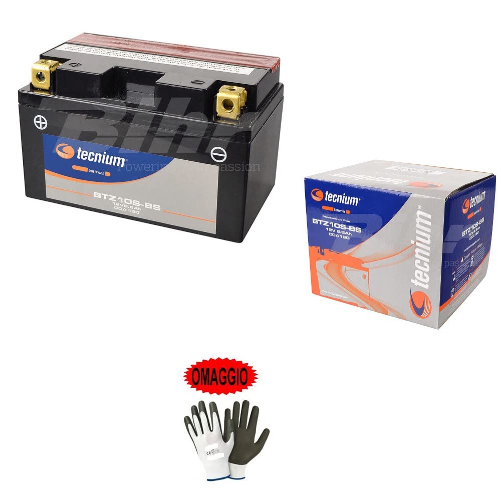 COMPATIBLE WITH HONDA 600 CB F Hornet 2007 A 2015 BATTERY ALREADY TO USE TECNIUM YTZ10S-BS BATTERIES 8.6 AMPERE 12 VOLT SPECIFIC MOTORCYCLE SCOOTER 150X87X93MM