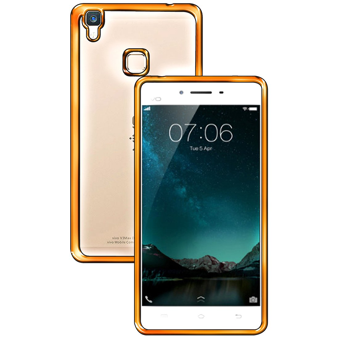 Casotec Basic Case For Vivo V3 Max Thermoplastic Polyurethane Gold