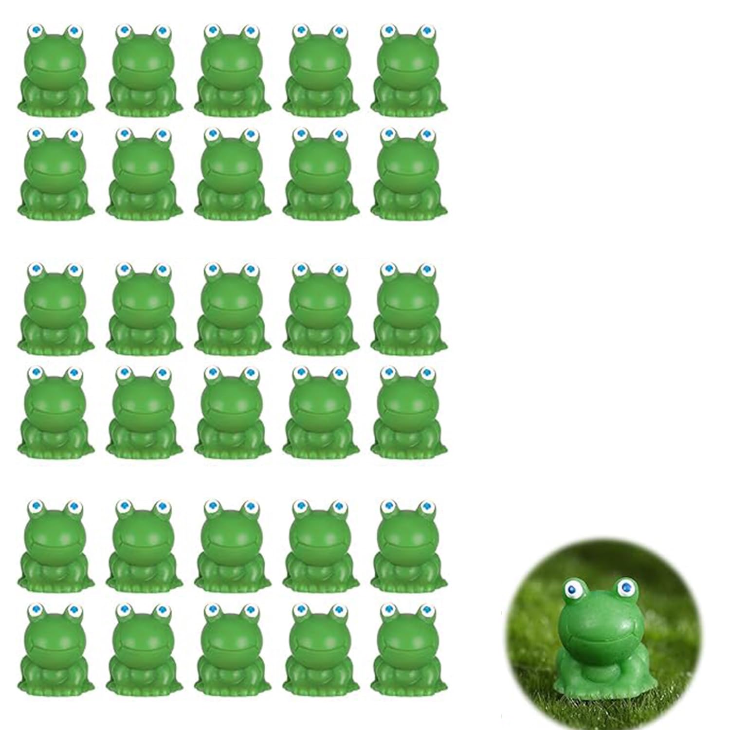ZEACCT 30-Piece 3D Miniature Animal Set, Adorable Resin Figurines, Small Garden Decorations