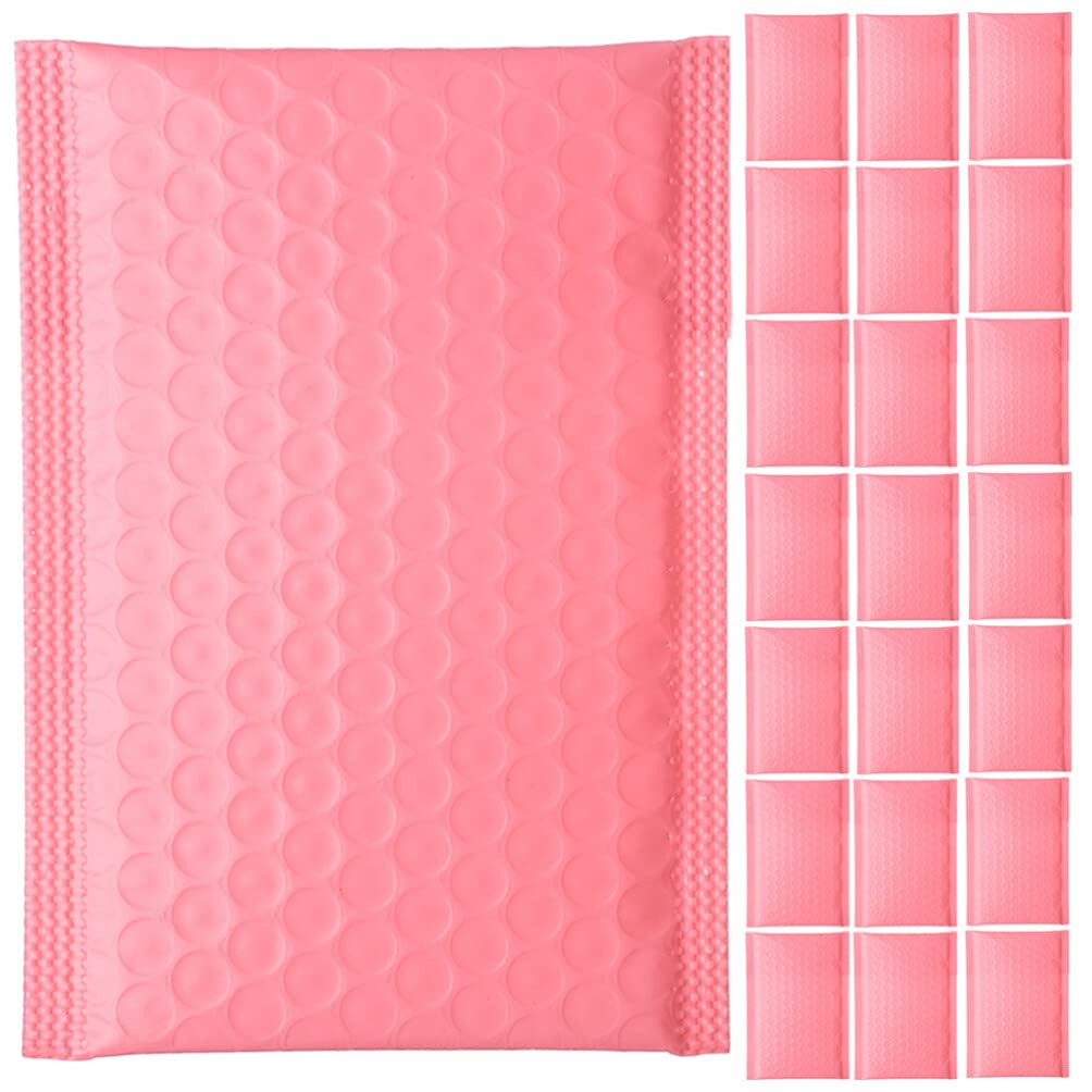 Tofficu Poly Bubble Mailers Pink 100Pcs Self Seal Adhesive Shipping Bags Cushioning Padded Envelopes for Small Business Shipping Mailing Packaging Jewelry Makeup