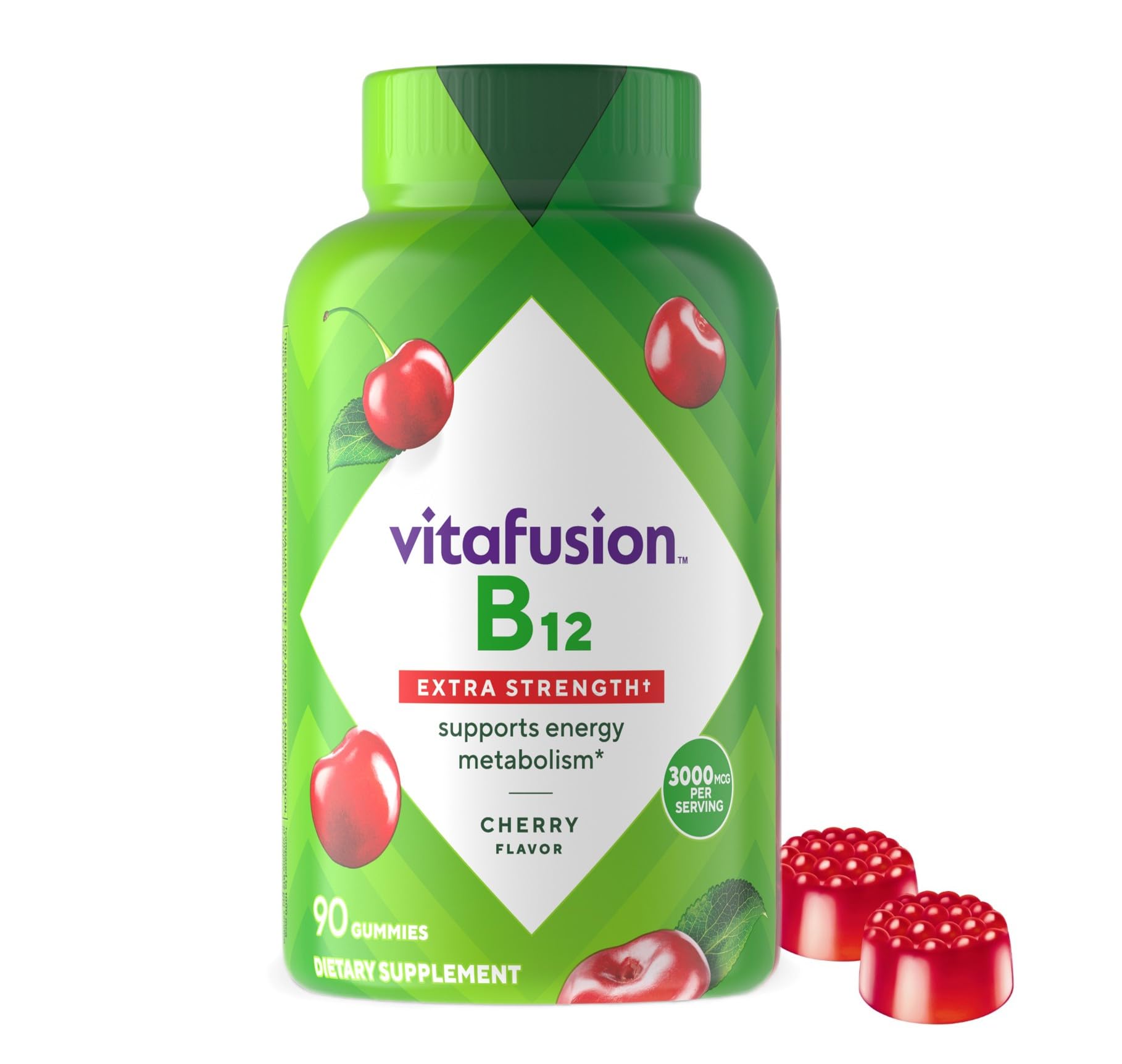 Vitafusion Vitamin B12 Gummies | 3000 mcg Per 2 Gummies | 90 Gummy Vitamins