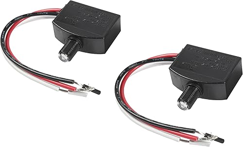 HQRP Paquete de 2 interruptores de luz LED con sensor de fotocélula para interiores y exteriores, compatibles con Zing Ear SNR-100WF con sensor de