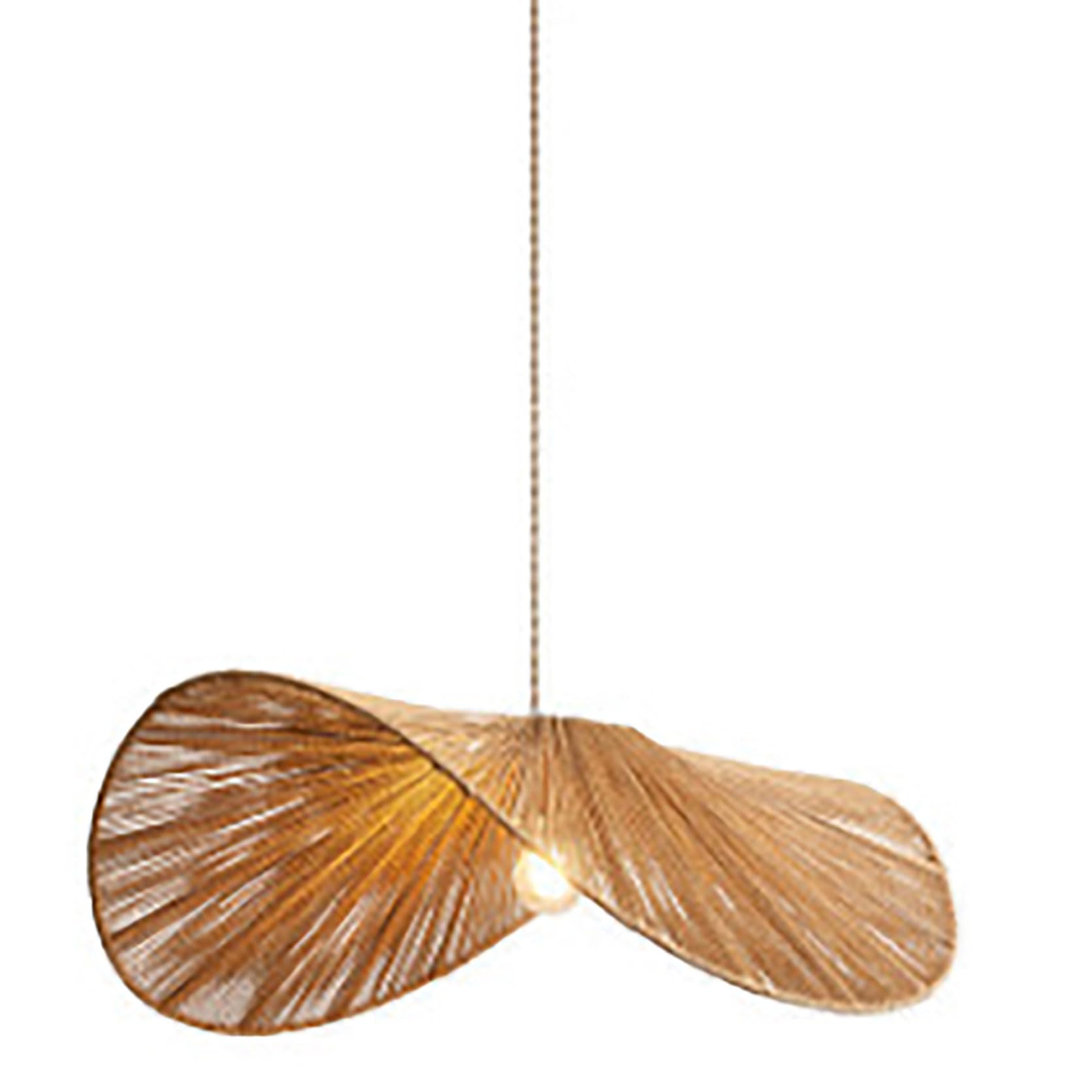 Lanterne suspendue corde chanvre luminaire japonais 1 lampe