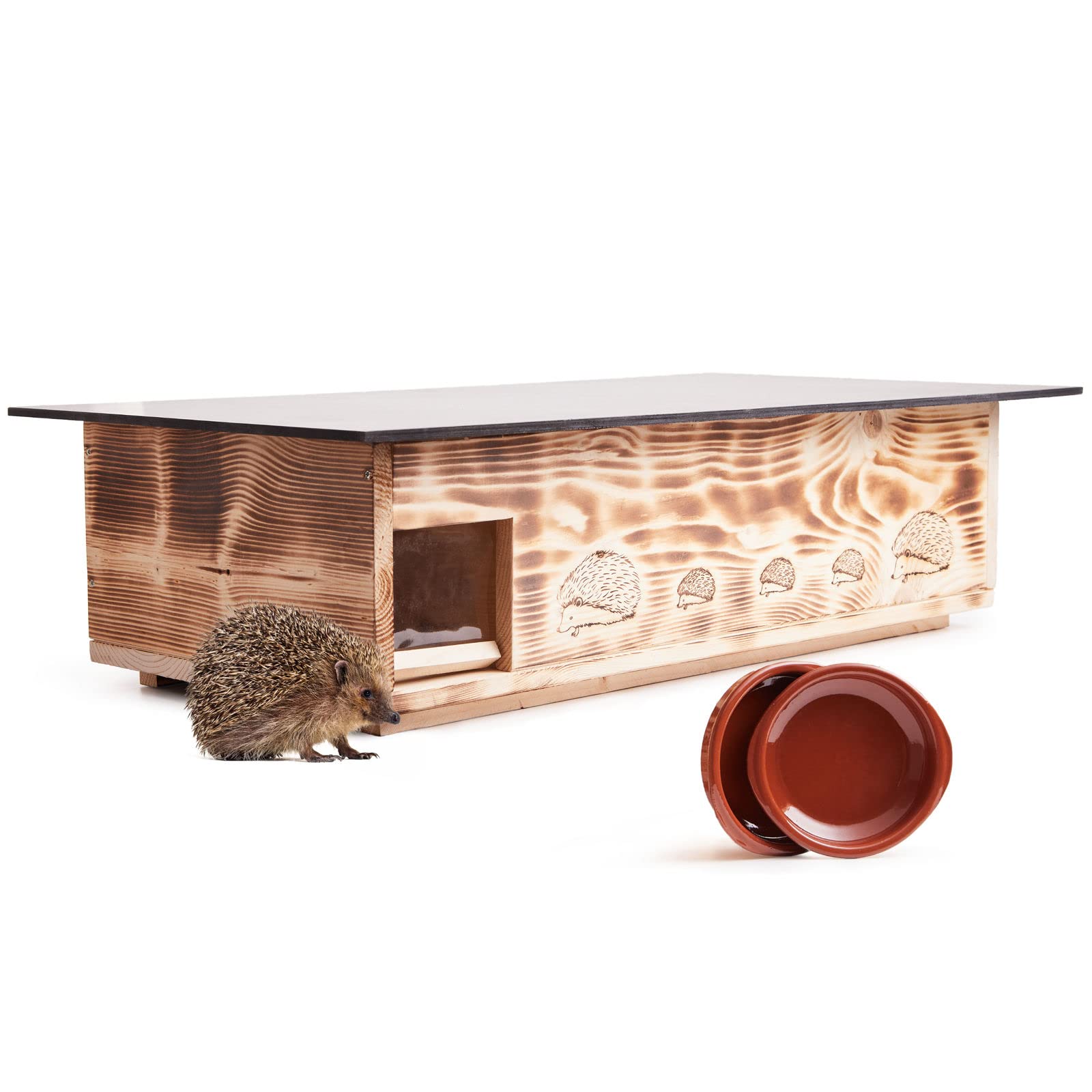 Adori Speelgoed Kerst Egel - Hondenspeelgoed - 23x13x14 cm Grijs Rood - Knuffel - Pets Place