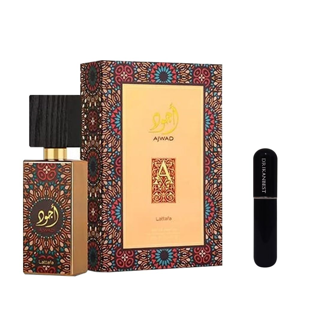 AJWAD Arabian Eau de Parfum para mujer,60 ml,notas:bergamota,jazmín,rosa,canela,y vainilla+REGALO Atomizador 5ml DRIKANBEST