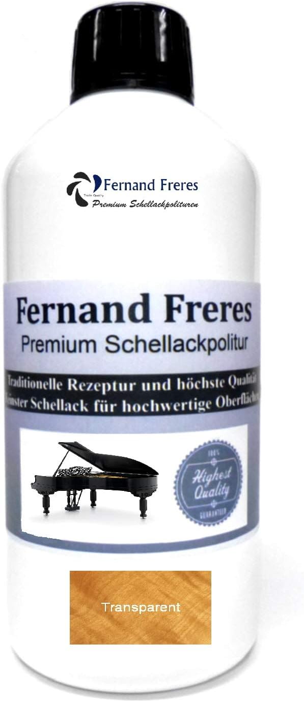 Shellac Nail Varnish 500ml. Fernand Freres French Super Blonde – Clear High Gloss Piano Polish Shellac Ready Schell Lack