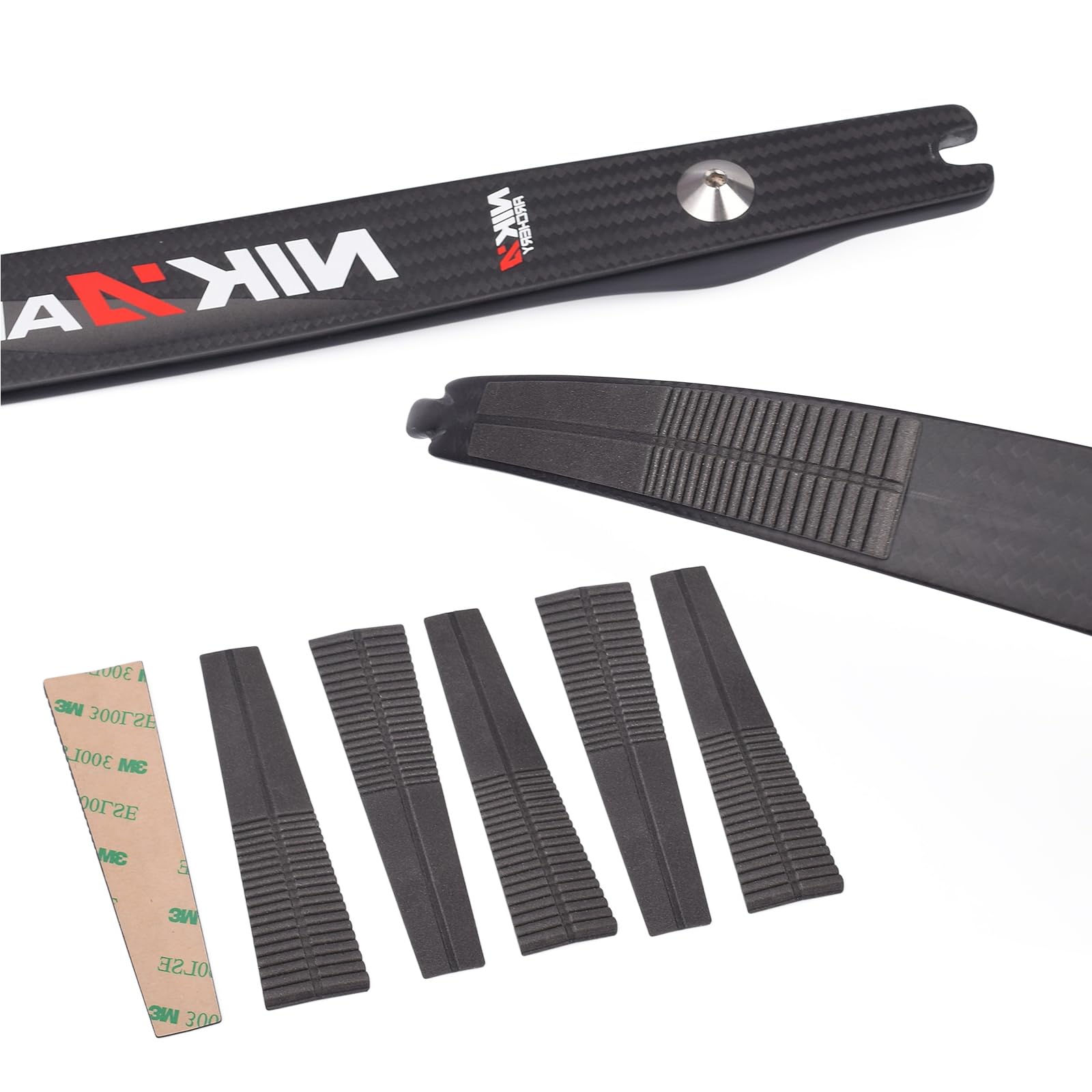 4 Pairs Archery Bow Limbs Silencer Recurve Bow Shock Absorber Limbs Damper Bow String Groove Stabiliser Accessories EVA