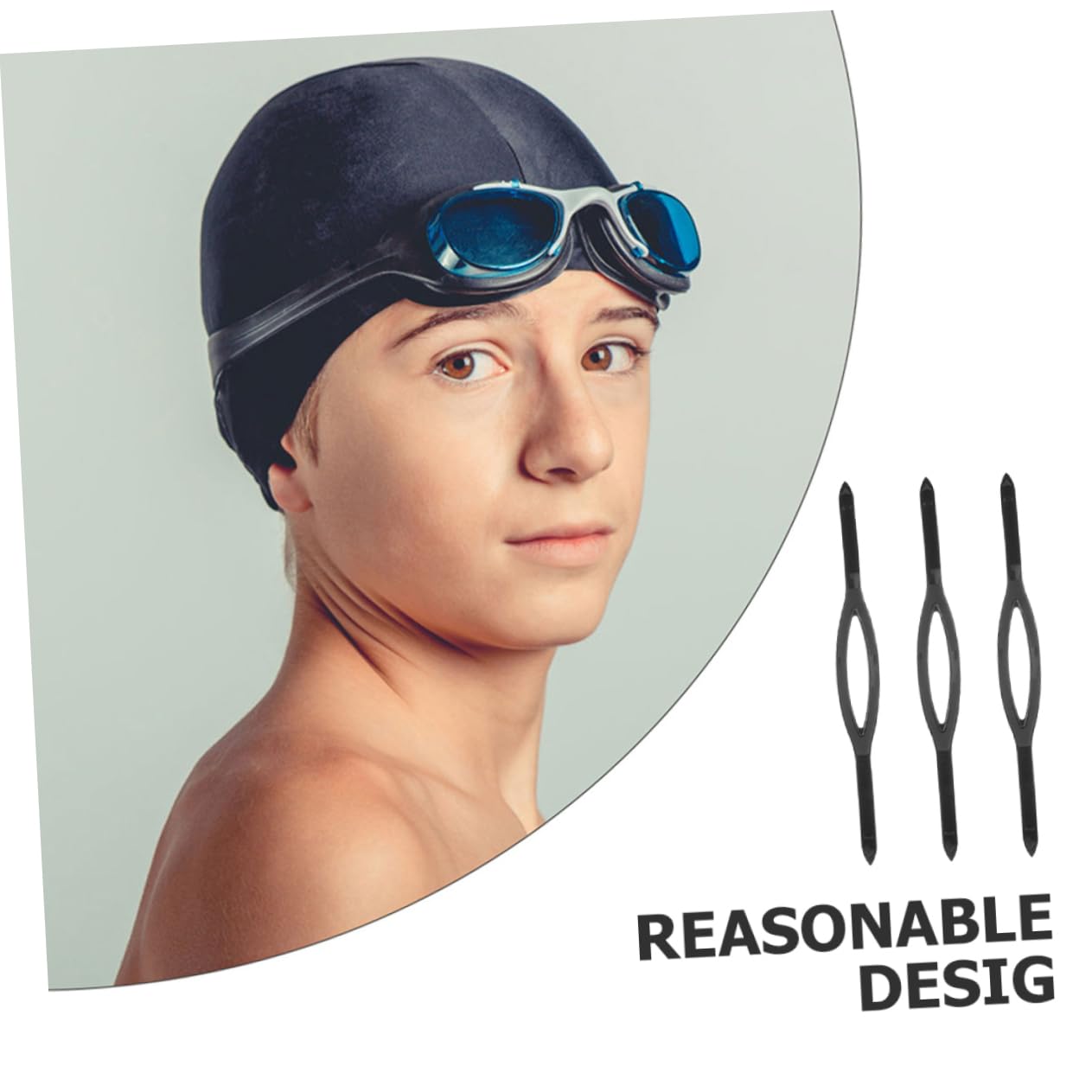 VANZACK 3pcs Silicone Goggle Bands for Swim Flexible Straps for for Swimming and Water Sports