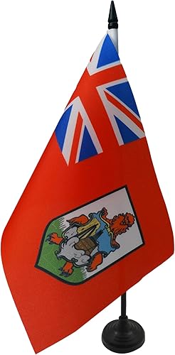 Miniatura 42 de Bandera de mesa Colombia 5'' x 8'' - Bandera de escritorio colombiana 8.3 x 5.5 in - Barra y base de plástico negro - AZ FLAG