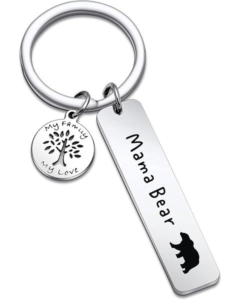 RSZOTW Bear Keychain Stepmother Jewelry Bear Lover Jewelry Mom Jewelry