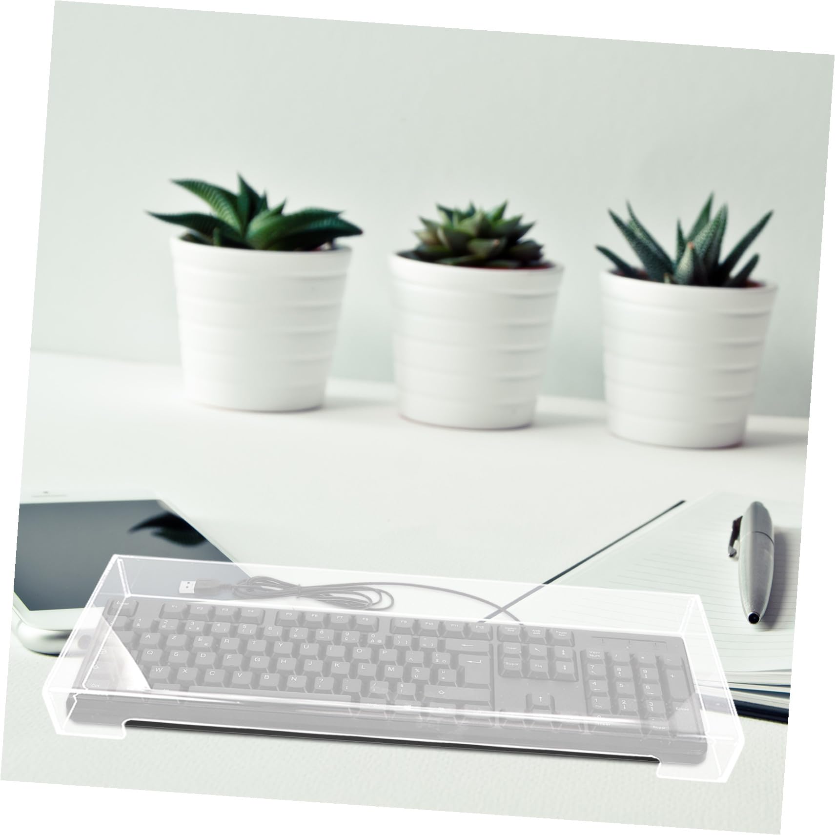 LALAFINA Protection de Clavier Acrylique Étanche Couverture Transparente Précise pour Clavier Mécanique, Accessoire Maison et L'école