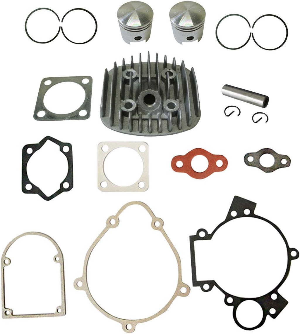 Amazon.com: Cylinder Head&amp;2xPiston&amp;Gasket Set For 66cc 80cc 2 Stroke ...