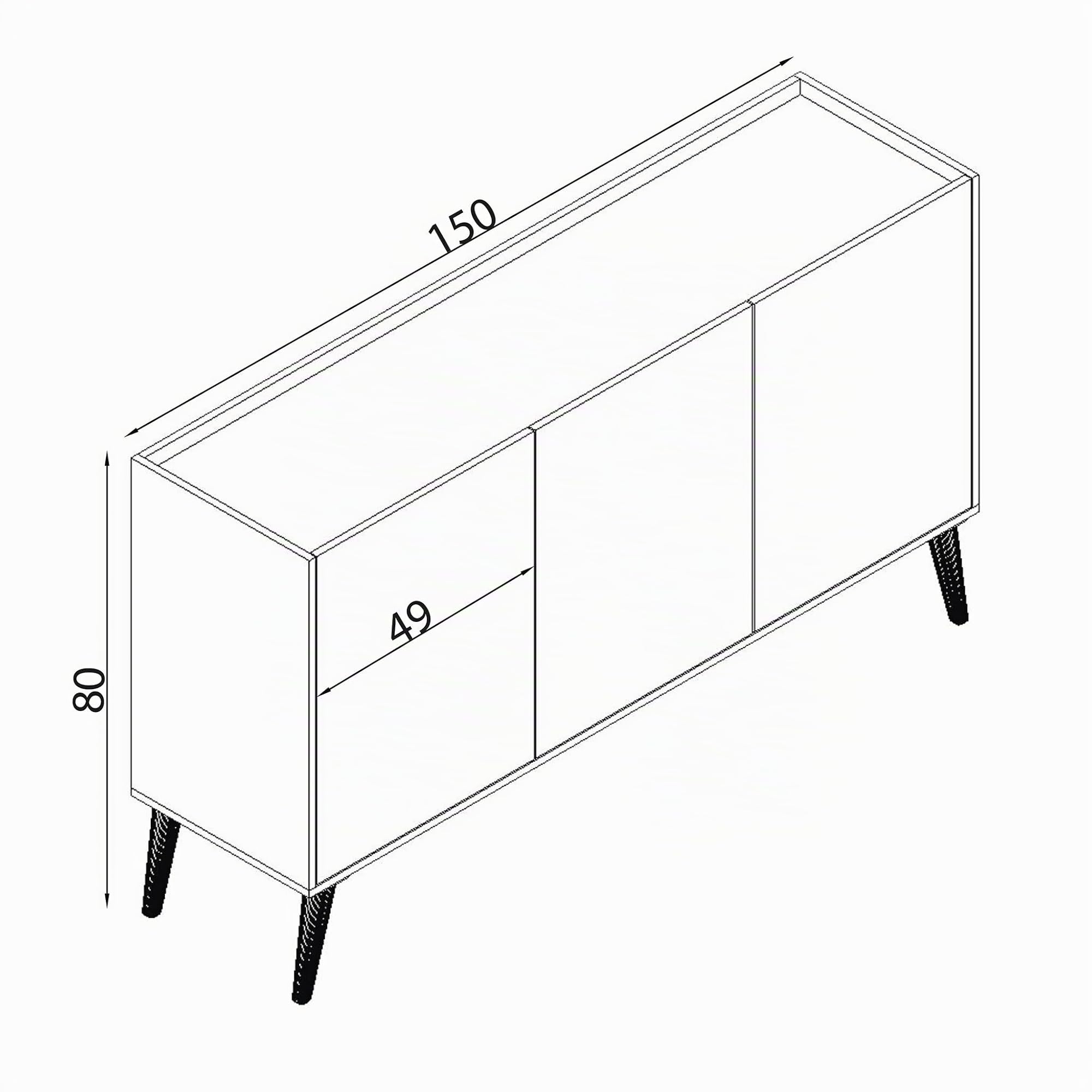 milani home BJORN - madia di design con 3 ante