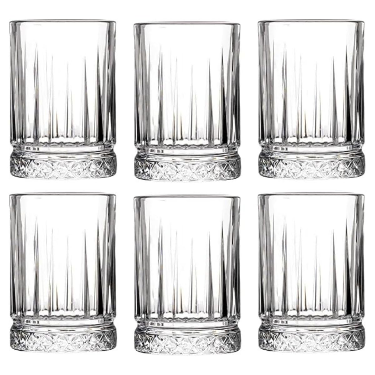 6 Adet Cam Tekila Bardağı - 60 ML Kristal Desenli, Çok Amaçlı Kahve Yanı, Su ve Meşrubat İçin Tekila Shot Bardağı