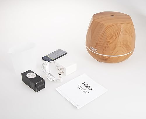 Miniatura 5 de Difusor y humidificador de aceites esenciales de aromaterapia  Depósito de agua de 17.6 fl oz, 7 luces LED y diseño de grano de madera silencioso